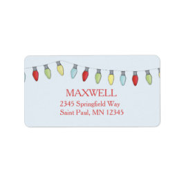 クリスマスライトの文字列の編集可能ラベル ラベル