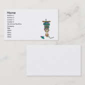 クリスマスライトの漫画おもしろいデザインに絡む 名刺 (正面/裏面)