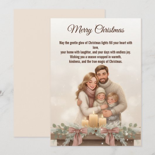 クリスマスライトの魔法 クリスマスカード (正面/裏面)