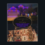 クリスマスライトまたは常用屋外LED チラシ<br><div class="desc">クリスマスライト2枚の写真インスタレーションフライヤー。休日または永続的な屋外LEDの色の変更が可能なインストール。</div>