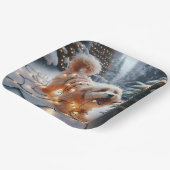 クリスマスライトもつれたハバナの犬 ペーパープレート (傾斜あり)