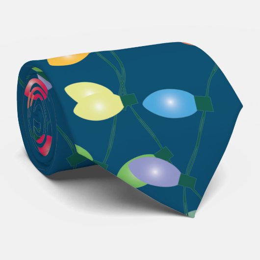 クリスマスライトもつれ ネクタイ (ロール)