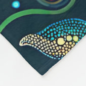 「クリスマスライトを使ったクジラ – Surreal Art」 フリースブランケット (角)