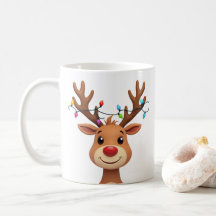 クリスマスライトを使ったトナカイ