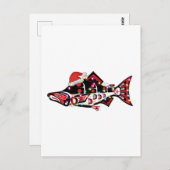 クリスマスライトを使ったハイダサケの精霊動物 ポストカード (正面/裏面)