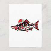 クリスマスライトを使ったハイダサケの精霊動物 ポストカード (正面)