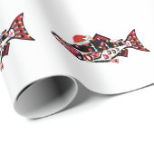 クリスマスライトを使ったハイダサケの精霊動物 ラッピングペーパー (ロールコーナー)