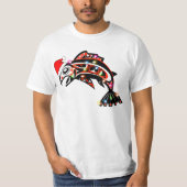 クリスマスライトを使ったハイダサケの精霊動物 Tシャツ (正面)