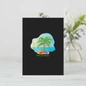 クリスマスライトを使ったメリークリスマスパームツリー 招待状 (スタンド正面)