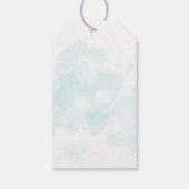 クリスマスライトを持つヤシの木のビーチの行き来 ギフトタグ (裏面)