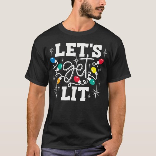 クリスマスライトを点灯させよう Tシャツ (正面)