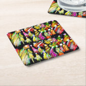 クリスマスライトアップツリーズマグネットドアサイン紙Pl スクエアペーパーコースター (アングル)