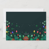 クリスマスライトアンドポインセティアスホリデイムービング シーズンカード (裏面)