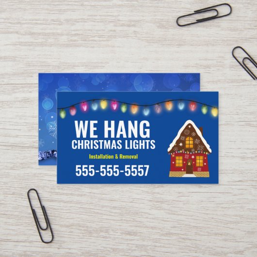 クリスマスライトインストールの名刺 名刺 (正面/裏面インサイチュ)