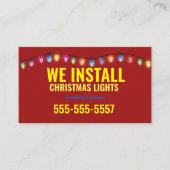 クリスマスライトインストールの名刺 名刺 (正面)