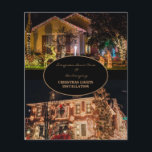 クリスマスライトインストール2写真 チラシ<br><div class="desc">クリスマスライト2枚の写真インスタレーションフライヤー。ホリデー.</div>