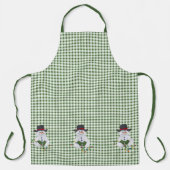 クリスマスライトエプロン付き座り雪だるま エプロン (正面)