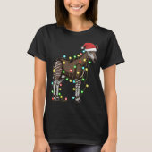 クリスマスライトオカピ恋人おもしろいクリスマスホリデイGi Tシャツ (正面)