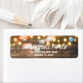 クリスマスライトオンウッド差出人住所ラベル ラベル (インサイチュ)