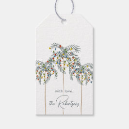 クリスマスライトオンパームツリーズカスタムギフトラベル ギフトタグ