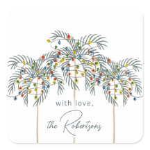 クリスマスライトオンパームツリーズカスタムスクエアスティック