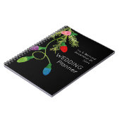 クリスマスライトオンブラックウェディングプランナー ノートブック (左側)