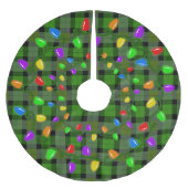 クリスマスライトオンプレイド ブラッシュドポリエステルツリースカート (正面)