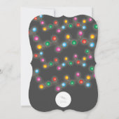 クリスマスライトオーwhatおもしろいホリデーパーティー招待状 招待状 (裏面)