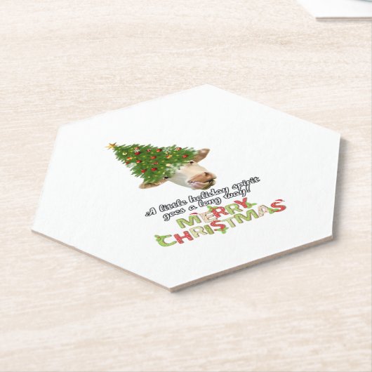 クリスマスライトカウラバークラシックズTシャツ ペーパーコースター (アングル)