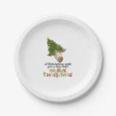 クリスマスライトカウラバークラシックズTシャツ ペーパープレート (正面)