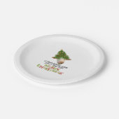 クリスマスライトカウラバークラシックズTシャツ ペーパープレート (アングル)