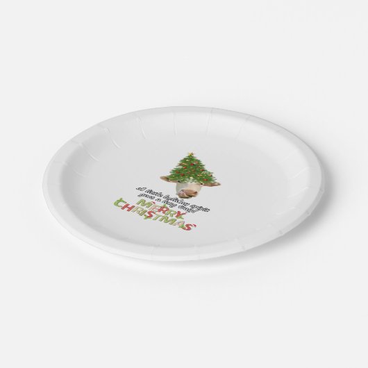 クリスマスライトカウラバークラシックズTシャツ ペーパープレート (アングル)