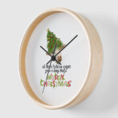 クリスマスライトカウラバークラシックズTシャツ 壁時計 (傾斜)