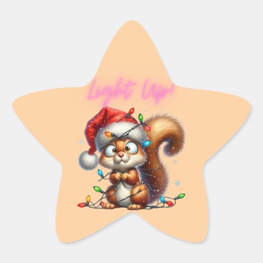 クリスマスライトカード付きフェスティバルリス 星シール (正面)
