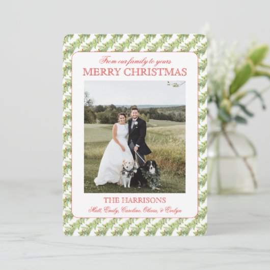 クリスマスライトガーランドワンフォトヴィンテージ シーズンカード (スタンド正面)