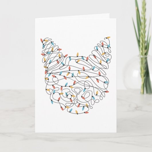 クリスマスライトキャットクリスマスカード シーズンカード (正面)