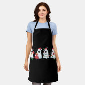 クリスマスライトキュート幽霊クリスマスブー エプロン (着用した状態)