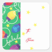 クリスマスライトギフトラベルシール スクエアシール (正面)