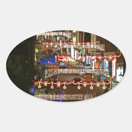 クリスマスライトギルドフォード 楕円形シール (正面)