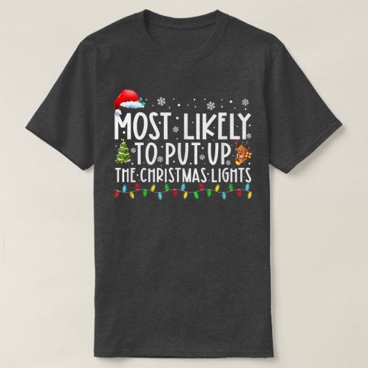 クリスマスライトクライストを立ち上げる可能性が最も高い Tシャツ (デザイン正面)