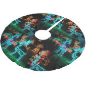 クリスマスライトクリスマスツリースカート ブラッシュドポリエステルツリースカート (アングル)