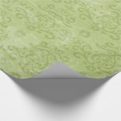 クリスマスライトグリーンダマスレースラッピング紙 ラッピングペーパー (角)