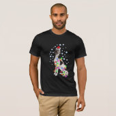 クリスマスライトグレートダーンドッグパップ Tシャツ (正面フル)