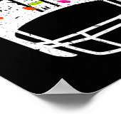 クリスマスライトサッカーヘルメットおもしろいクリスマス ポスター (角)