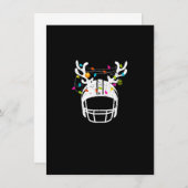 クリスマスライトサッカーヘルメットおもしろいクリスマス 招待状 (正面/裏面)