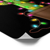 クリスマスライトサボテン愛おもしろいクリスマスギフト ポスター (角)