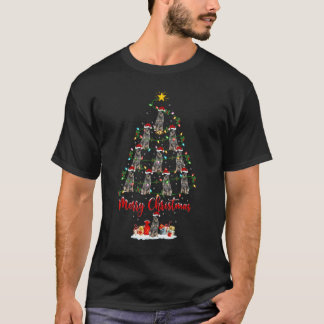 クリスマスライトサンタオーストラリアキャトルドッグクリスマス Tシャツ
