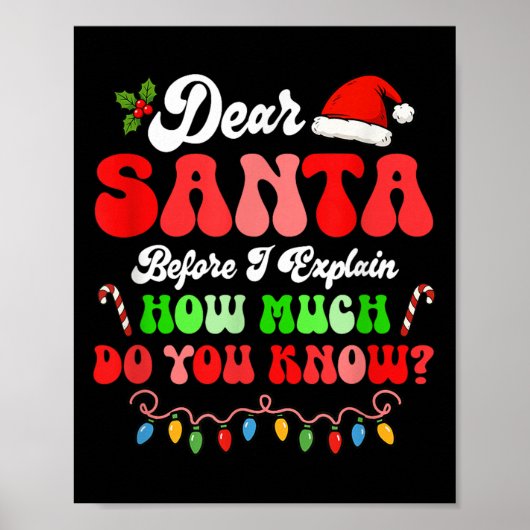 クリスマスライトサンタカラフルーコストを説明できる ポスター (正面)