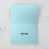 クリスマスライトサークルのパターンオレンジと青 シーズンカード (内部)