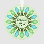 クリスマスライトサークル（青と緑） オーナメント (裏面)